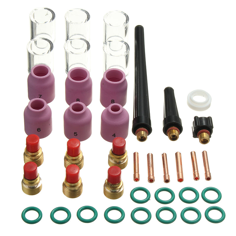 40Pcs TIG Welding Kit Gas Lens for TIG Welding Torch WP-9/WP-20/WP-25
