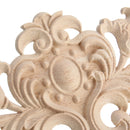 Wood Carved Applique Frame Onlay Furniture Decoration Unpainted 401x112x9mm
