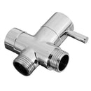 Brass 1/2" Bathroom Shower Faucet T Connector Ceramic Cartridge 3 Way Plating Diverter Toilet Bidet Shattaf Tap Valve