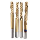 Titanized 3.175mm Carbide CNC Single Flute Spiral Bits End Milling Cutter 12mm/15mm/17mm/22mm CEL