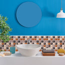 6Pcs Non-slip Waterproof Kitchen Bathroom Floor Wall Tile Paste Decoration Sticker