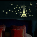 Luminous Eiffel Tower Wall Stickers Glow In Darkness Home Room Window Wall Decor