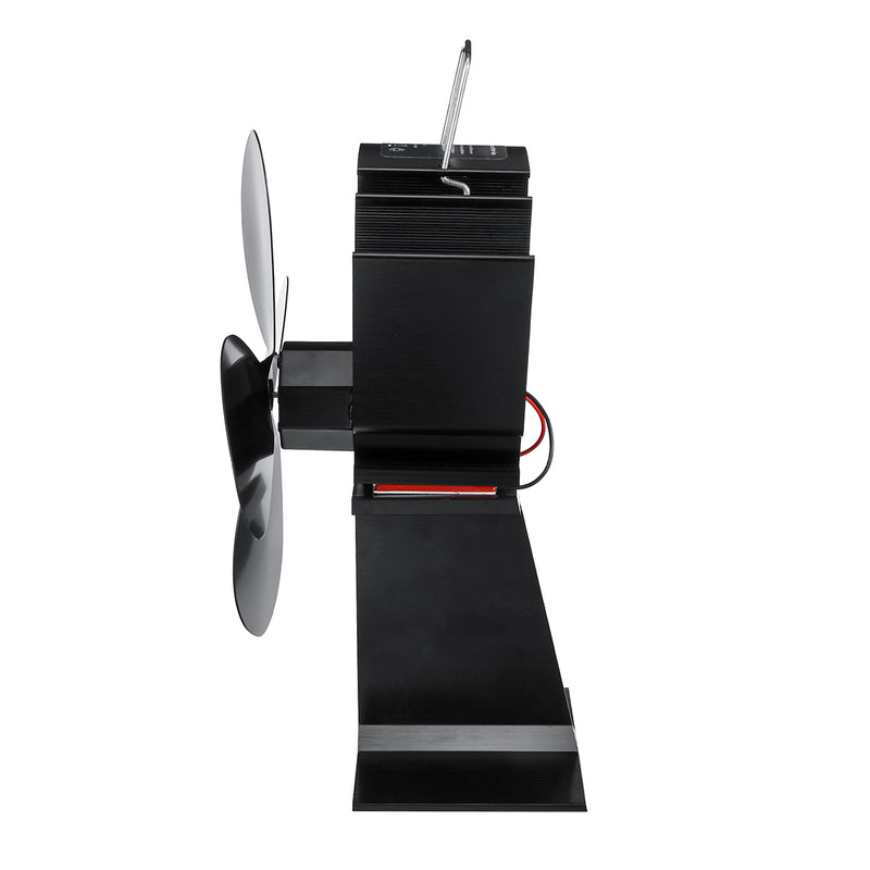 1100rpm Heat Powered Stove Fan Low Noise Wood Log Burner Fireplace Eco Friendly Fan No Battery No Electricity