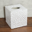 Square PU Leather Tissue Box Toilet Holder Cover Paper Case Home Decor Silver
