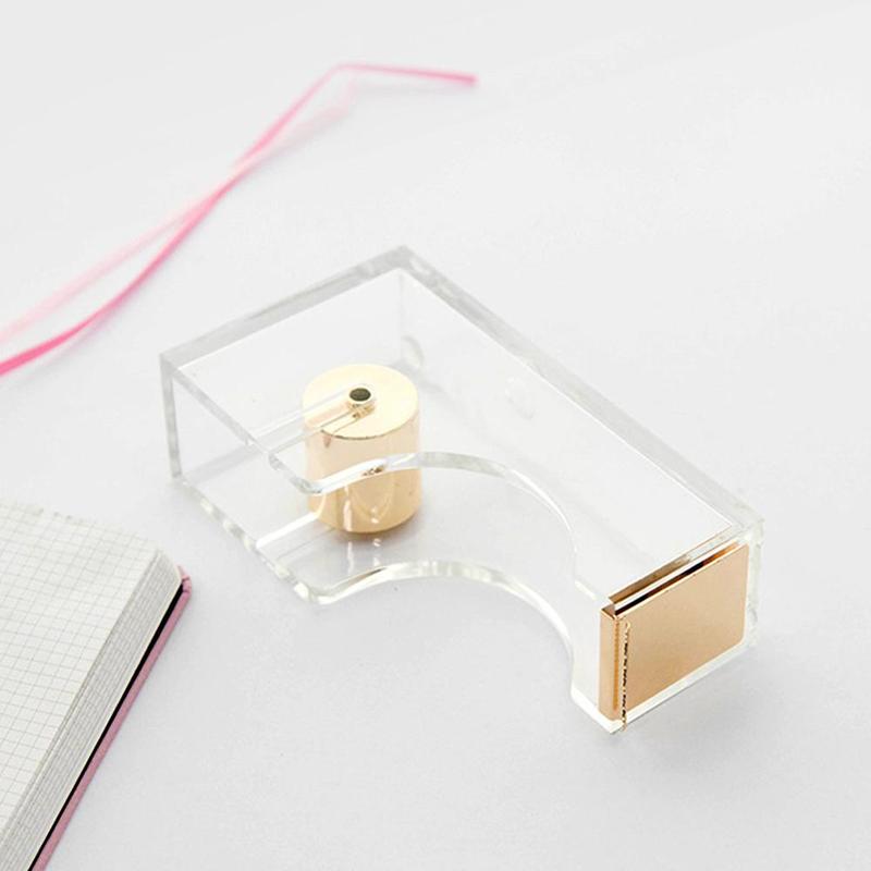 Miwoo M029 Transparent Acrylic Tape Cutter Stationery for School Office Desktop