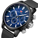 MINI FOCUS MF0142G Ultra Thin Mesh Strap Calendar Luminous Business Men Watch Quartz Watch