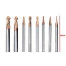 2 Flutes Ball Nose Carbide End Mill R0.5-3mm AlTiN Coating End Mill Cutter HRC58 CNC Tool
