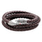 Trendy Multilayer Snake Shape Bracelet Gold Leather Bracelets For Men