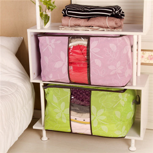 Foldable Storage Bag Clothes Blanket Quilt Closet Sweater Box Pouch Organizer