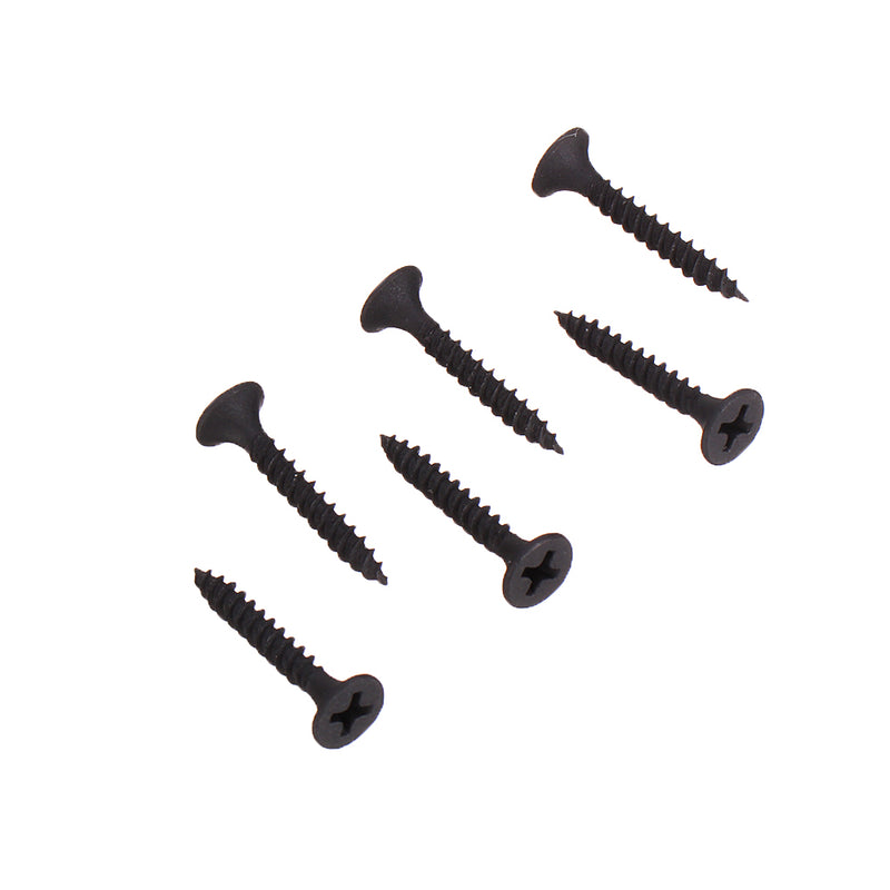 Suleve M3.5CP5 1000Pcs M3.5 Cross Black Recessed Flat Head Self Tapping Ash Phosphorus Drywall Metric Threaded Wood Screw Nail Bolt