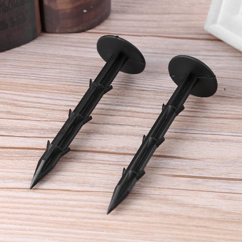 KCASA 10pcs/Pack Black PP Mulch Shading Pest Control Garden Ground Nail Plastic Film Fixing Tools