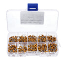 500pcs 10Values*50pcs 0.1uF-10uF(104~106) 50V Multilayer Ceramic Capacitor Assorted Kit Assortment Set with Storage Box