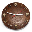 Resin Wall-mounted Skull Head Clock Art Abstract Wall Clock Halloween Home Decorations
