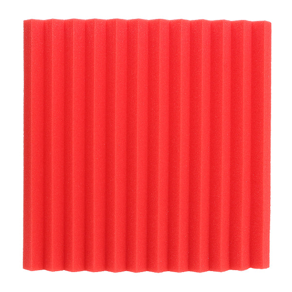 6Pcs 30x30x2.5cm Acoustic Soundproofing Sound-Absorbing Noise Foam Tiles Black & Red