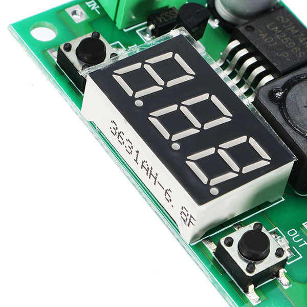 LM2596 DC-DC 1.3V - 37V 3A Adjustable Buck Step Down Power Module With Digital Display Function