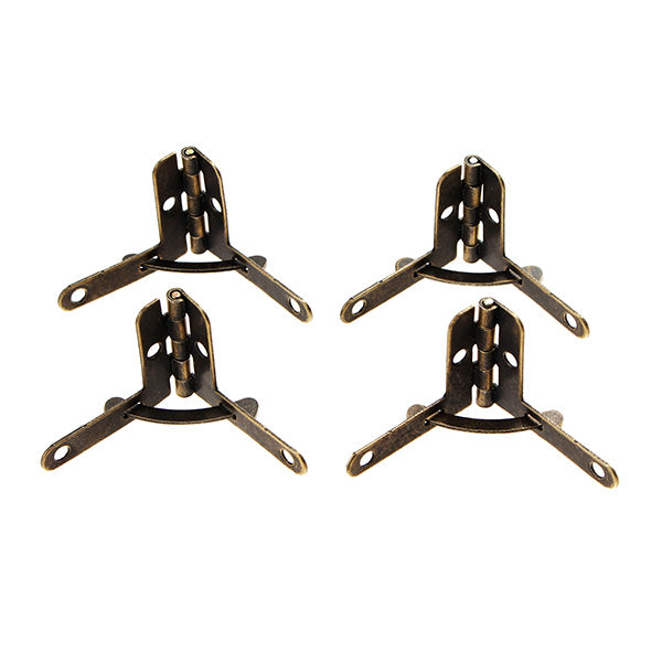 4 pcs Metal Box  Quadrant Hinge Wooden box support hinge