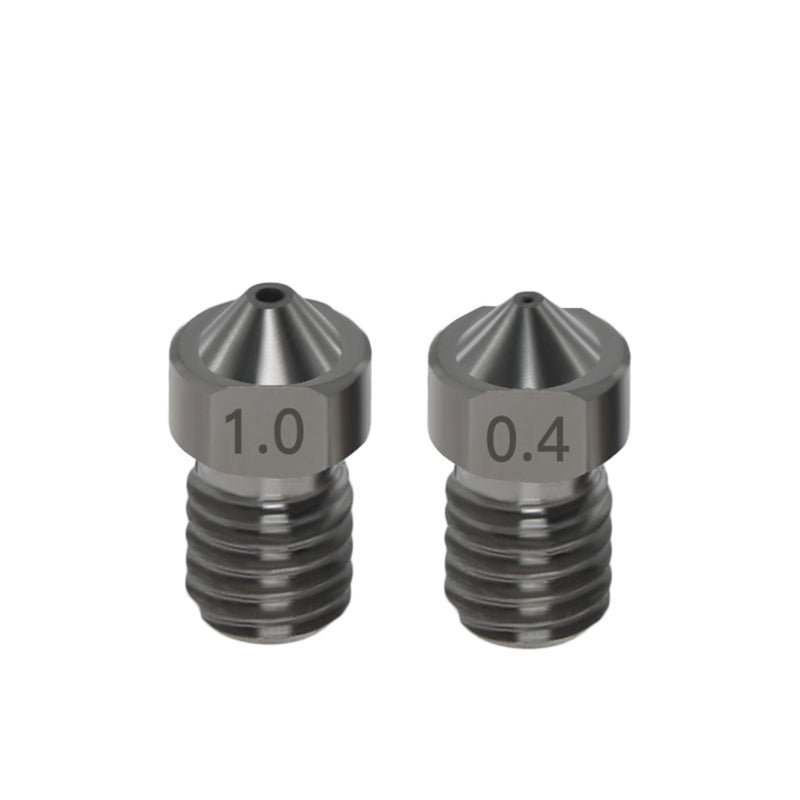 TWO TREES 6Pcs V6 Hardened Steel Nozzle 0.2/0.3/0.4/0.5/0.6/1.0mm J-Head Extruder Nozzle kit for 3D Printer