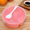 Portable Round Microwave Lunch Box Picnic Food Container Storage