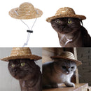 Cute Cat Puppy Pet Glasses Eye Wear Sunglasses Straw Hat Photo Props Cool Toys