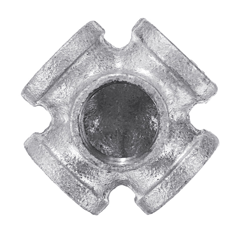 1/2" 3/4" 1" 5 Way Pipe Fitting Malleable Iron Galvanized Outlet Cross Female Tube Connector
