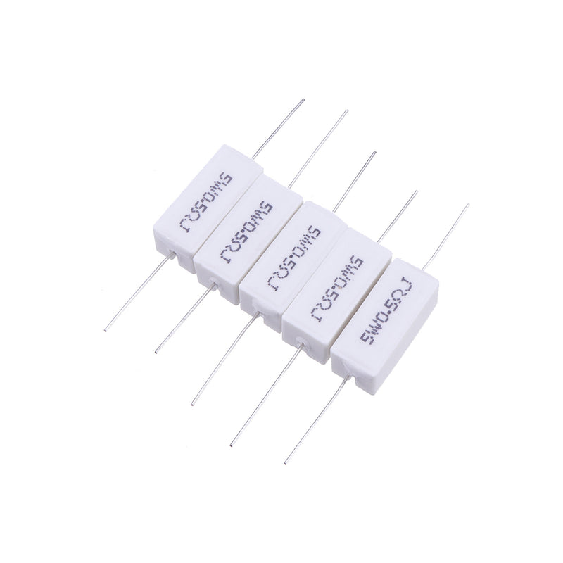 10pcs BPR56 5W 0.5R 0.5 Ohm 5w Non-inductive Ceramic Cement Resistor Wirewound Resistance