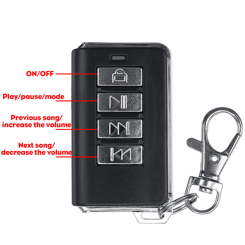 3 in 1 Motorcycle Stereo Speaker Audio SB SD Music MP3 Anti-theft Alarm System