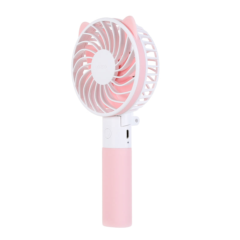 Miniso MS-L2893 Mini Folding Deer Ears Shape USB Fan Rechargeable Handheld Desktop Cooling Fan