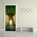 3D Tree Hole Door Sticker Mural PVC Waterproof Decals Home Wall Decorations