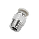 10pcs Creality 3D Silver 1/8 Teeth Thread Nozzle Quick Direct Pneumatic Connector For 3D Printer
