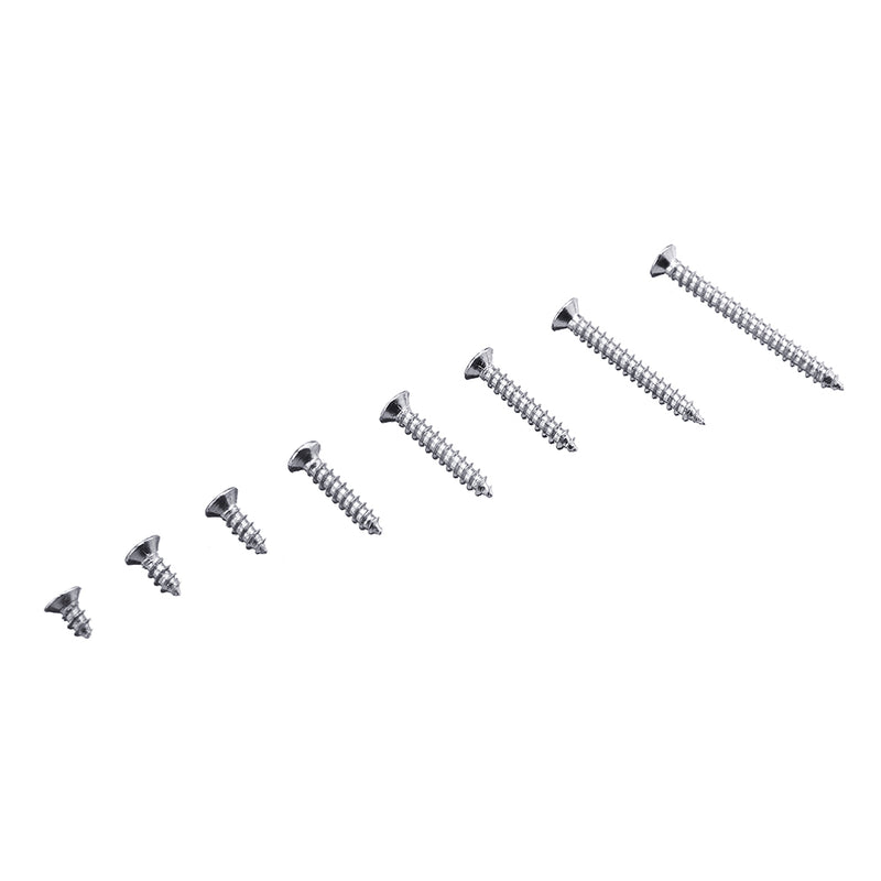 Suleve M2CP1 800pcs M2 Phillips Screw Flat Head Nickel-Plated Carbon Steel Self-Tapping Woodworking Screws Assortment Kit