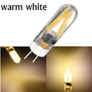 G4 1.5W Filament COB AC/DC 12V LED Warm White/White Spotlight Chandelier Light Bulb Lamp