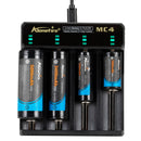 Alonefire 3.7V 4 Slot Universal Intelligent Battery Charger with short circuit protection For Li-ion Battery 18650 26650 14500