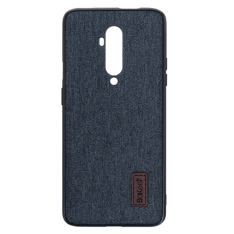 Bakeey Luxury Fabric Splice Soft Silicone Edge Shockproof Protective Case For OnePlus 7T Pro