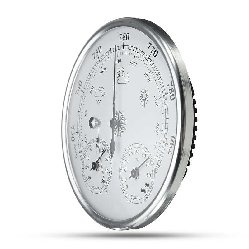 Wall Hanging Weather Forecast Thermometer Hygrometer Air Pressure Meter-30~+50 0~100%Rh 960~1060hPa