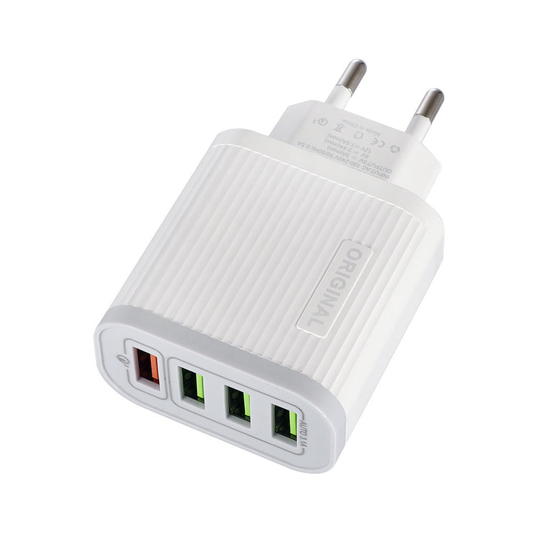 Bakeey QC3.0 3A 4USB Fast Charging USB Charger Adapter For iPhone 8Plus XS 11Pro Huawei P30 Pro Mate 30 Oneplus 7