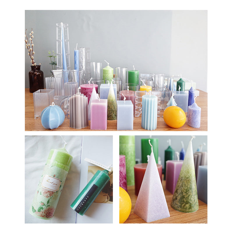 Clear DIY Handmade Candle Mould Craft Candle Making Molds Prop Reusable Tool