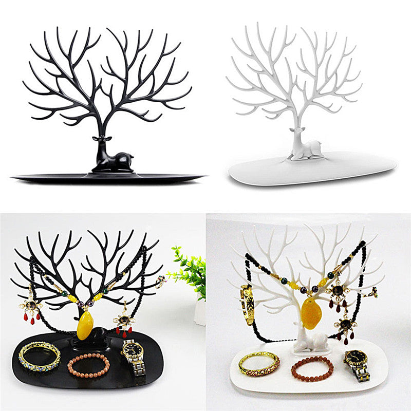 Jwelry Organizer Necklace Earring Deer Stand Display Holder Show Rack Display Necklace Organizer