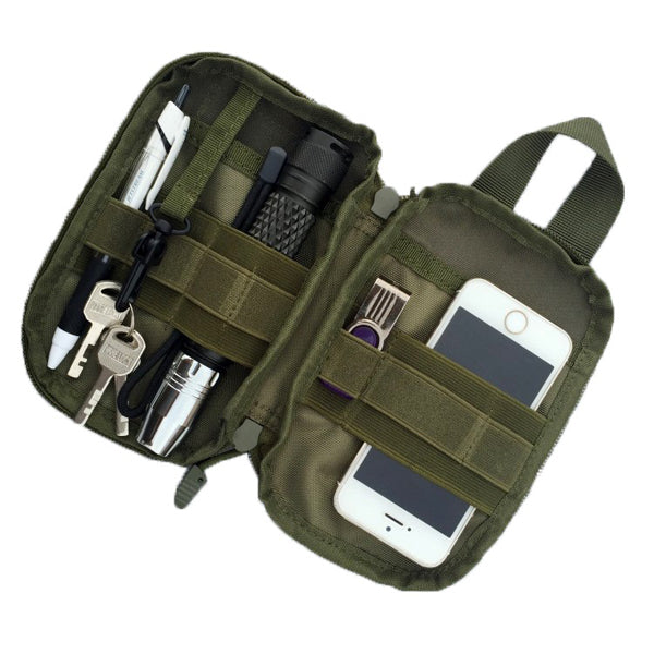 Outdooors Tactical Multifunctional Nylon Hiking Waist Pouch Wallet Storage Bag