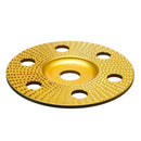 Drillpro 100mm Tungsten Carbide See Through Wood Shaping Disc Flat Carving Disc with Hole 16mm Bore Sanding Grinder Wheel for 100 115 Angle Grinder