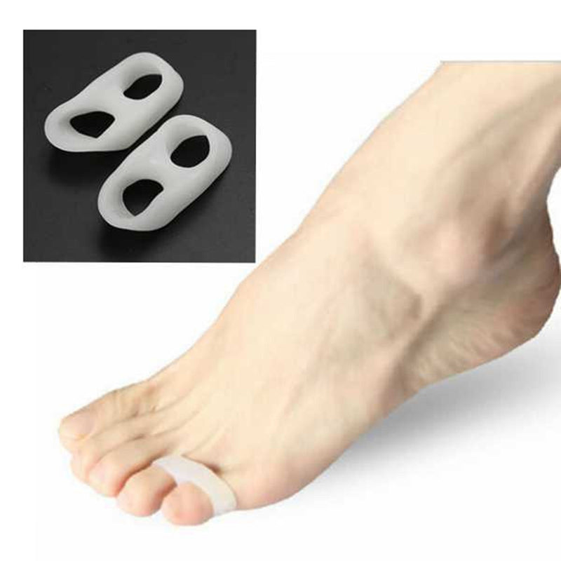 2Pcs Soft Silicone Gel Toe Separators Straightener Bunion Protector