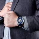 MEGIR ML2072G Men Watch Luminous Display Calendar Watch Leather Sport Style Quartz Wristwatches