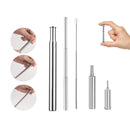 Stainless Steel Telescopic Drinking Straw Portable straw for Travel Reusable Collapsible Metal Drinking Straw With Brush