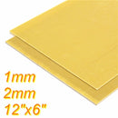12x6 Inch Yellow Glass Fiber Sheet GRP Epoxy Resin G10 FR4 1mm/2mm
