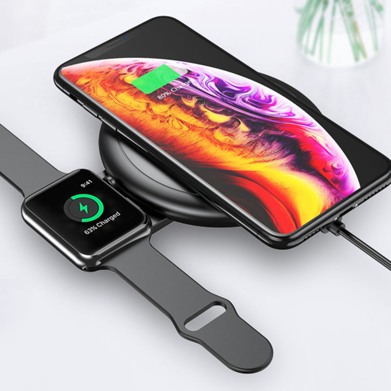 FLOVEME 10W 2 IN 1 Fast Charging Wireless Charger For iPhone X XR XS Max iWatch Xiaomi Mi9 S9 Note S10 S10+