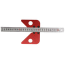 Woodworking Center Scriber 45 Degrees Angle Line Caliber Ruler Wood Measuring Scribe Tool