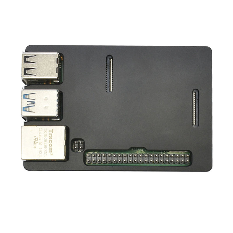 Black / Silver CNC Aluminum Alloy Ultra Thin Metal Box Protective Case For Raspberry Pi 4 Model B