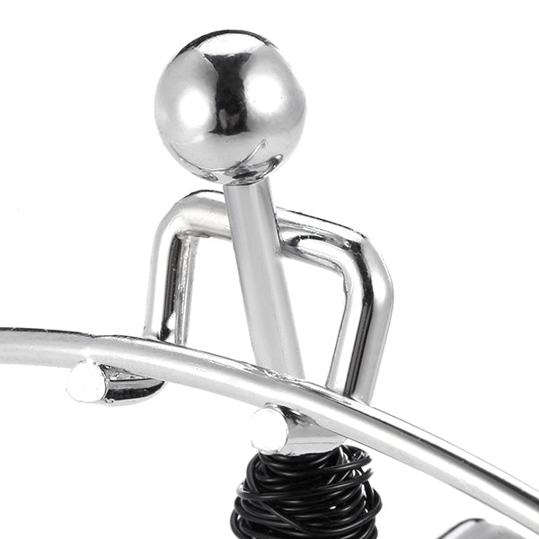 Small Iron Man One Leg Balancing Rotating Swing Weight Lifting Creative Desktop Decoration