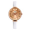 SKMEI 1184 Simple Design Ladies Wrist Watch Genuine Leather Strap Quartz Watches