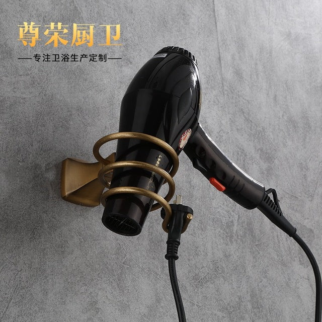 Hair Dryer Storage Rack Wall Mount Suction Cup Bathroom Shelf Bathroom Storage Toilet Air Duct Frame