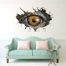 Miico Creative 3D Eye of Dinosaur Broken Wall PVC Removable Home Decor Sticker